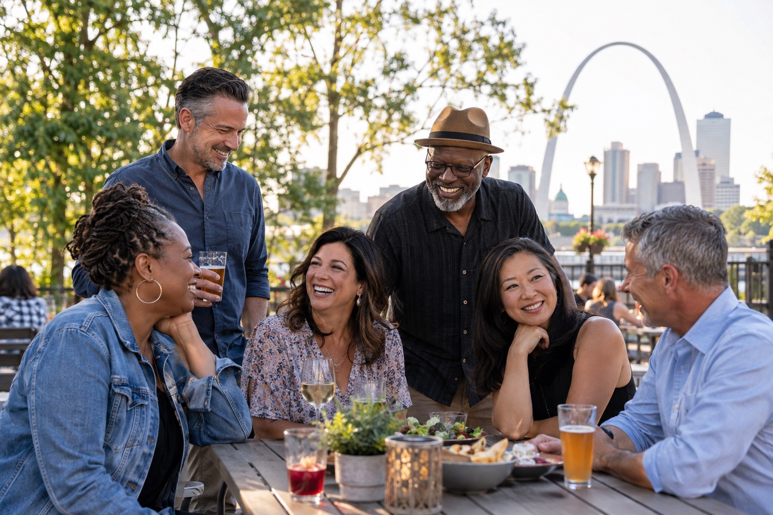 Friends First members connecting at an outdoor event