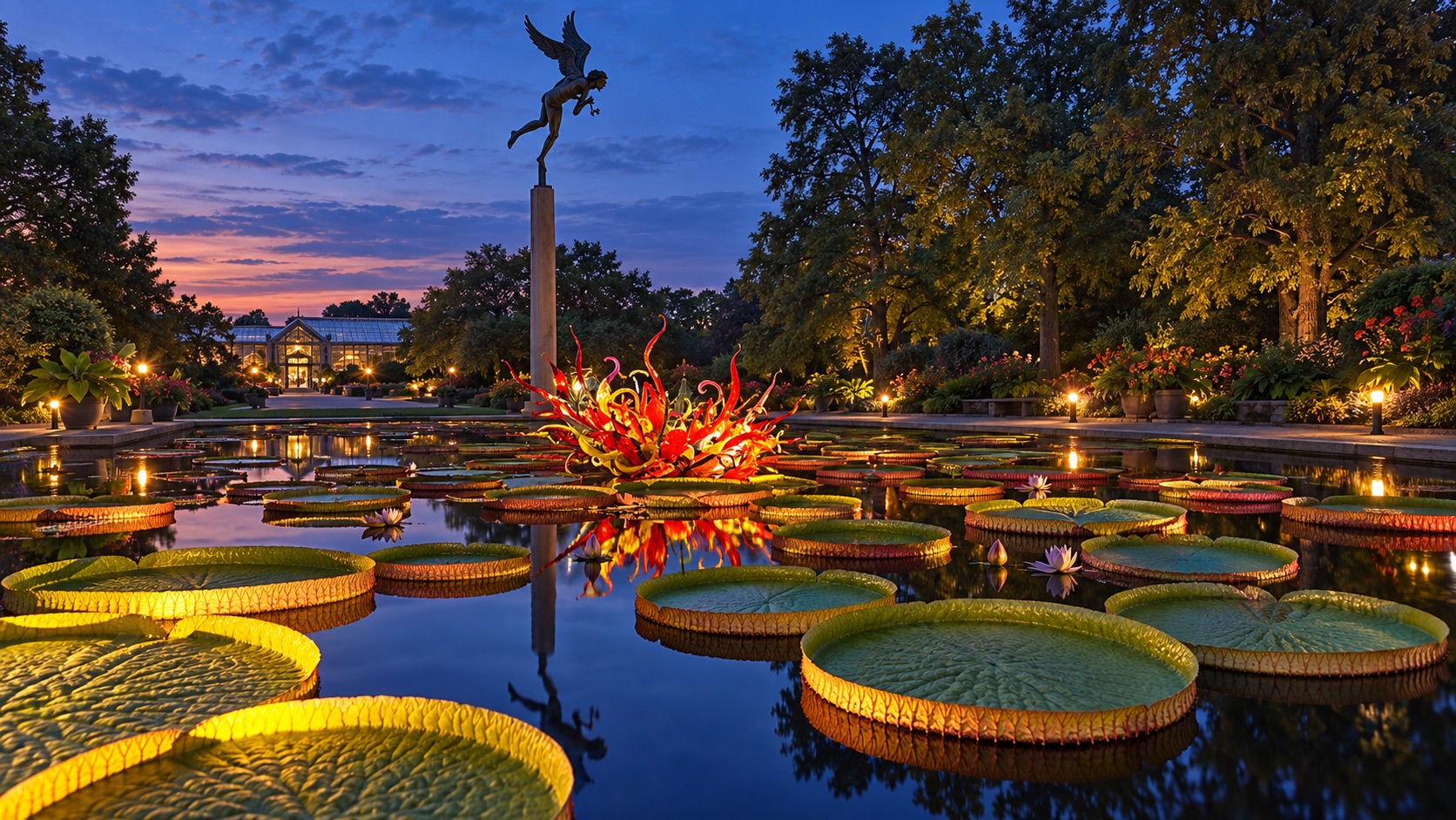 Water lilies at the Missouri Botanical Garden